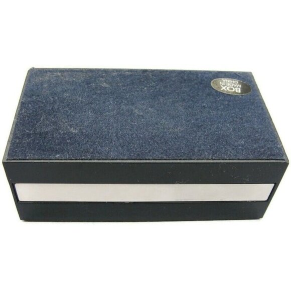 Nautica Rectangular Cufflinks Silver Tone Tux Shirt Dress Suit Vintage IOB - Picture 3 of 9